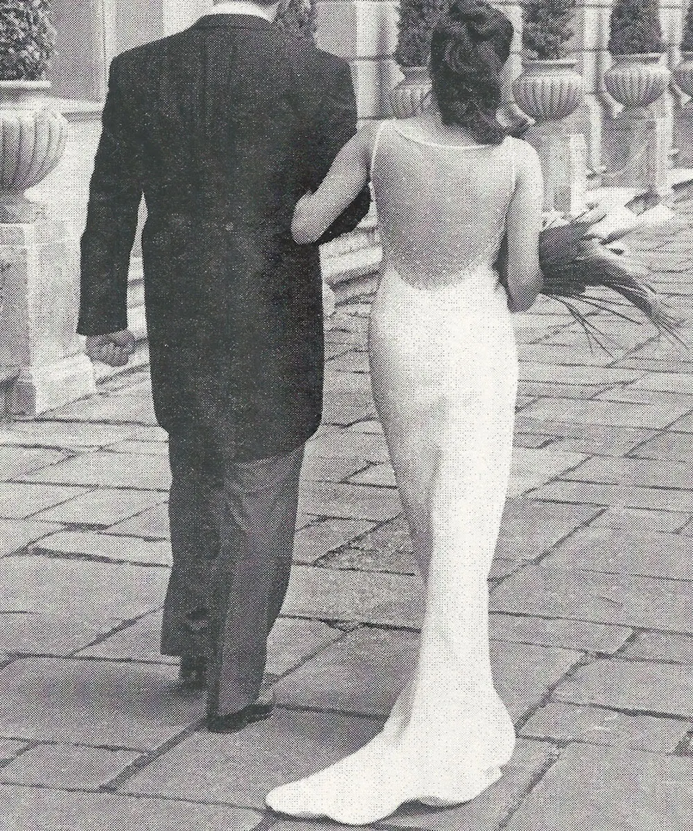 Sharon Cunningham Bride wedding dress