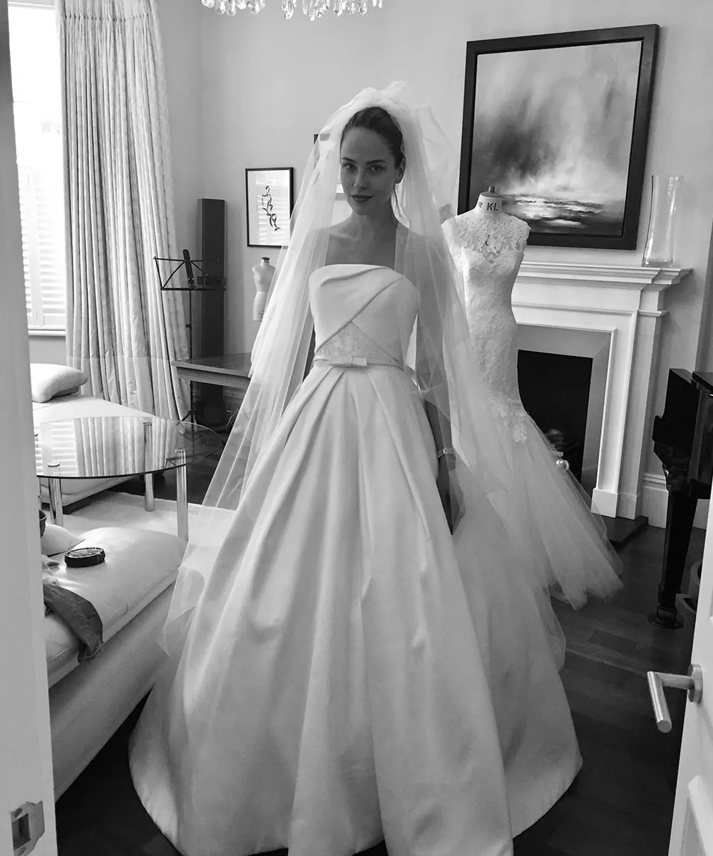 Sharon Cunningham Bride wedding dress