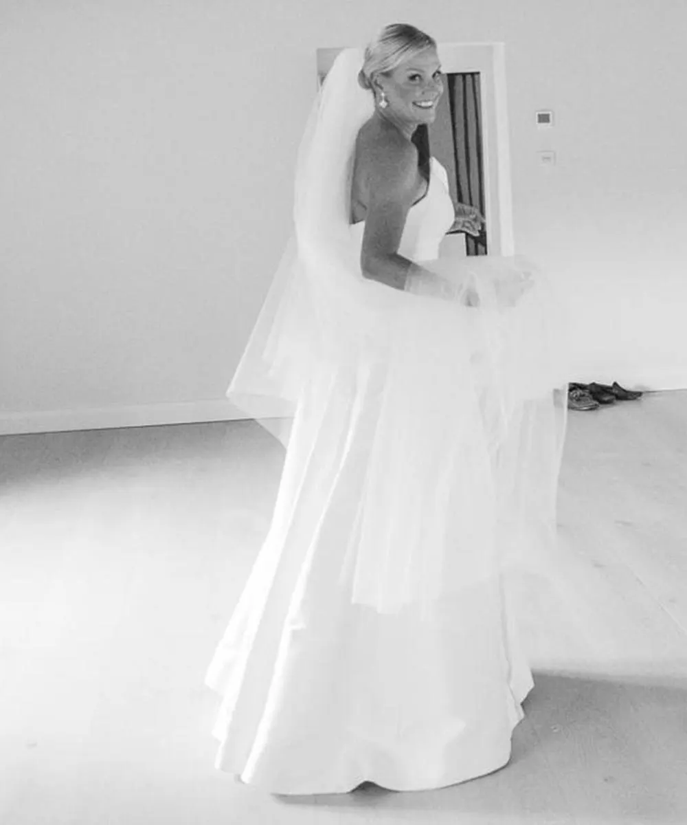 Sharon Cunningham Bride wedding dress