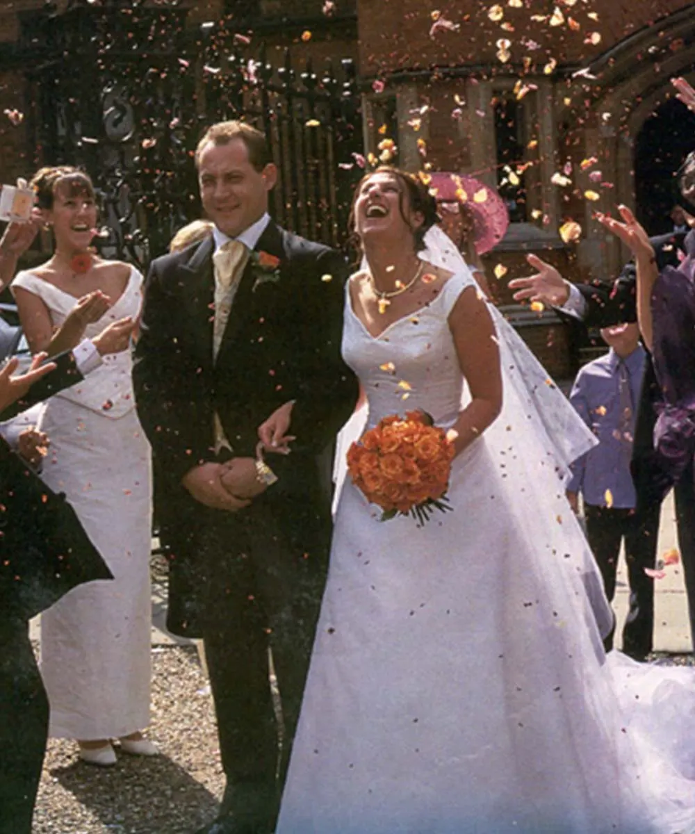 Sharon Cunningham Bride wedding dress