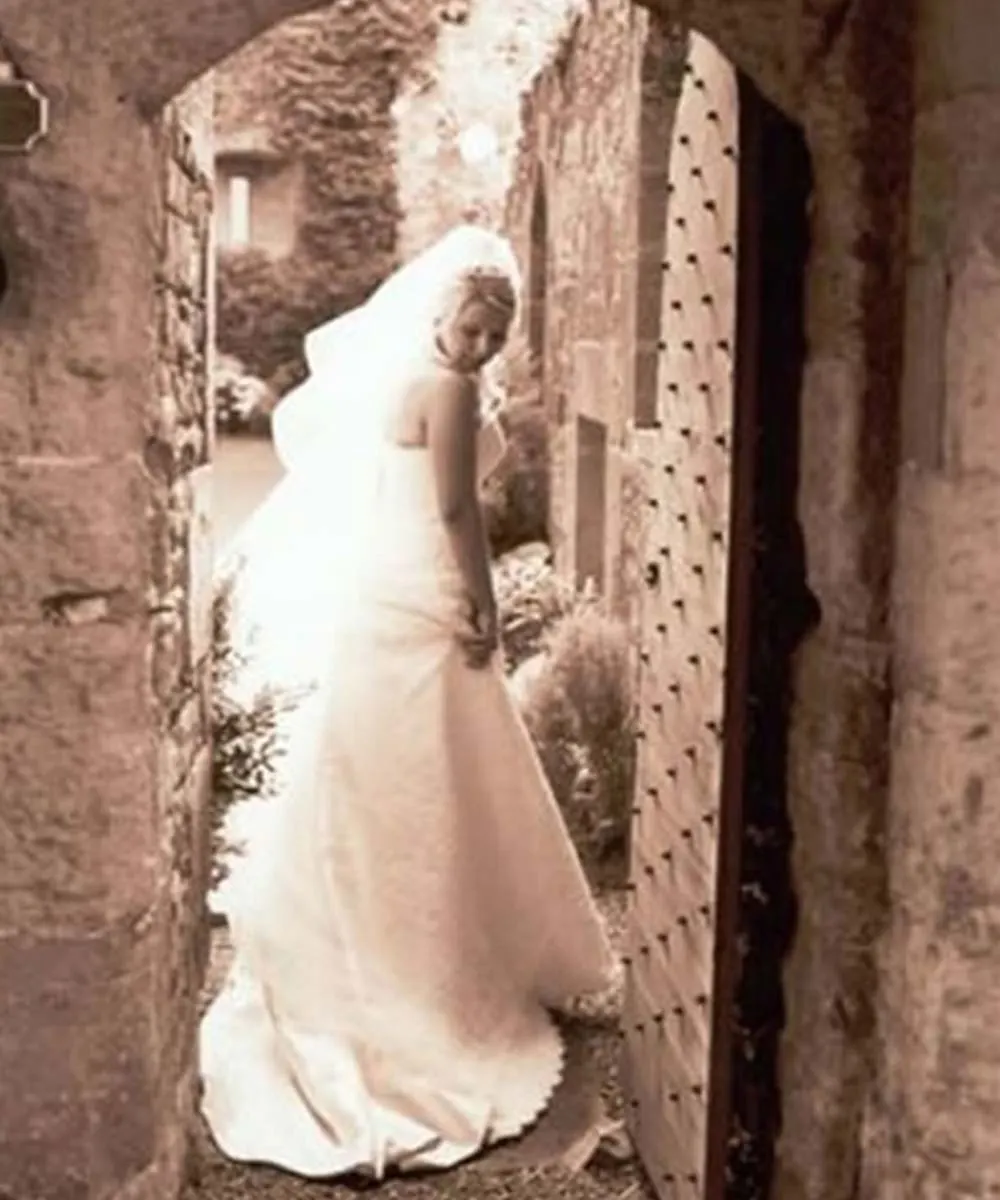 Sharon Cunningham Bride wedding dress