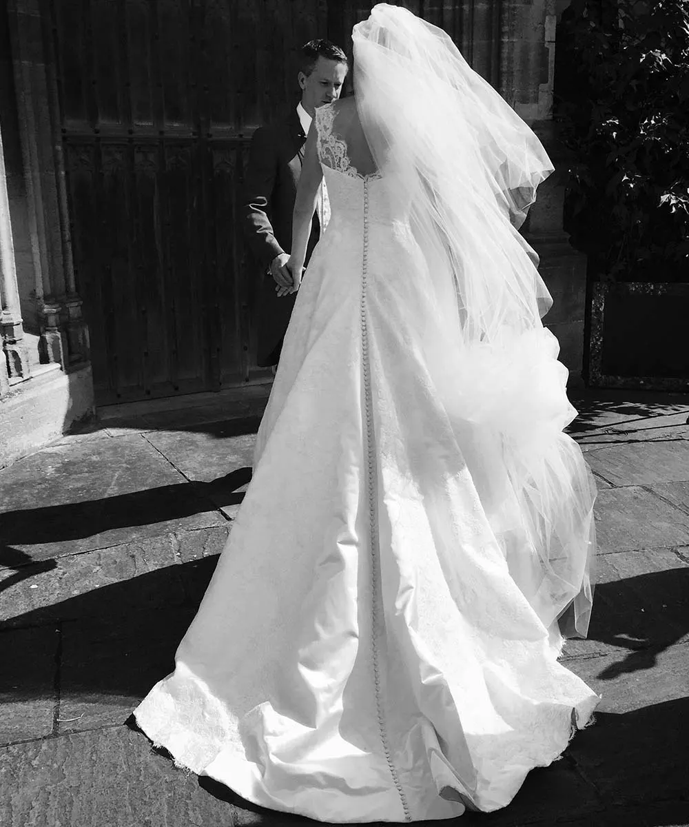 Sharon Cunningham Bride wedding dress