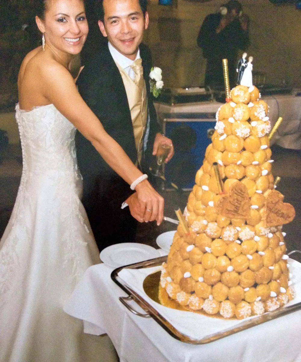 Sharon Cunningham Bride wedding dress