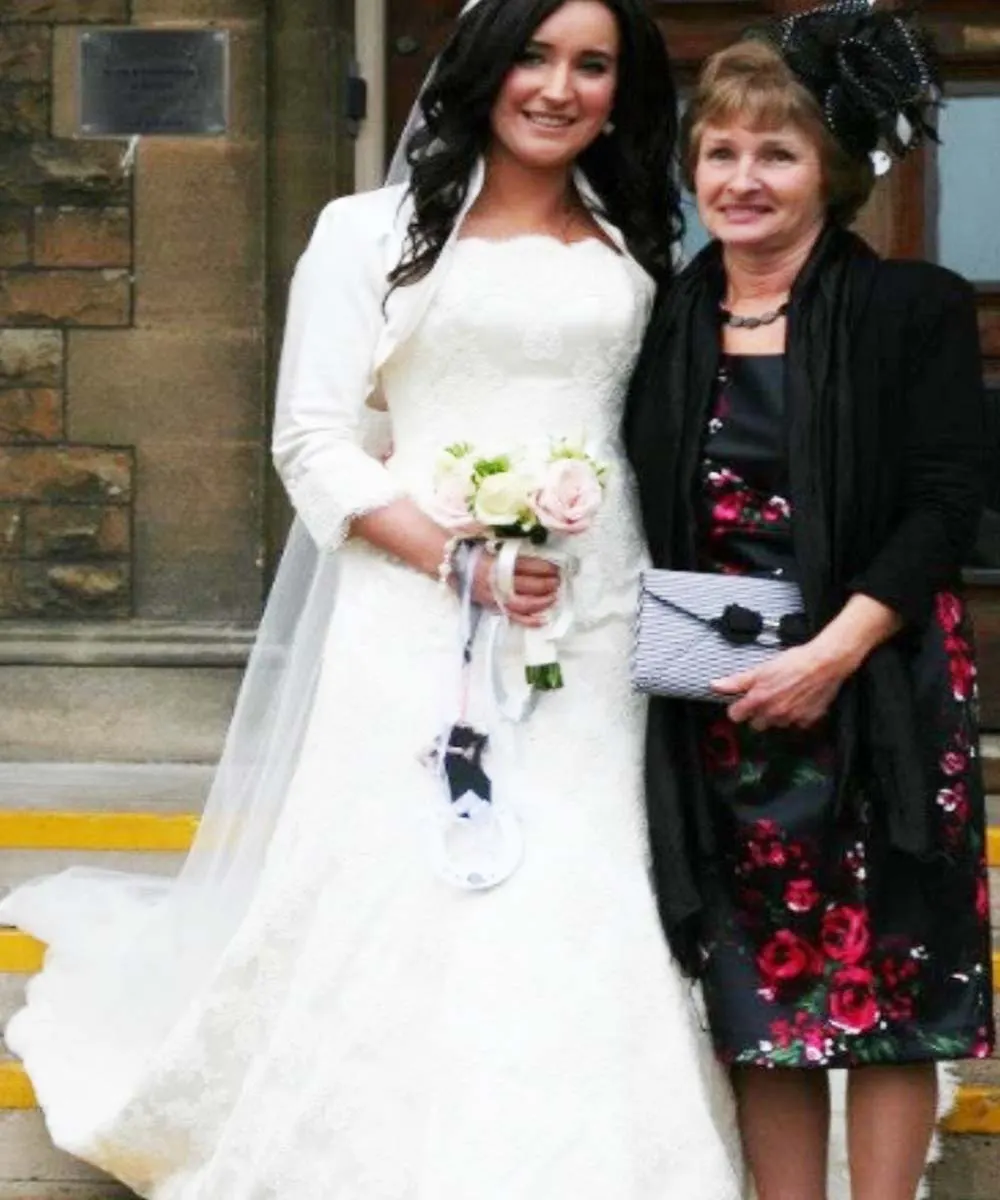Sharon Cunningham Bride wedding dress