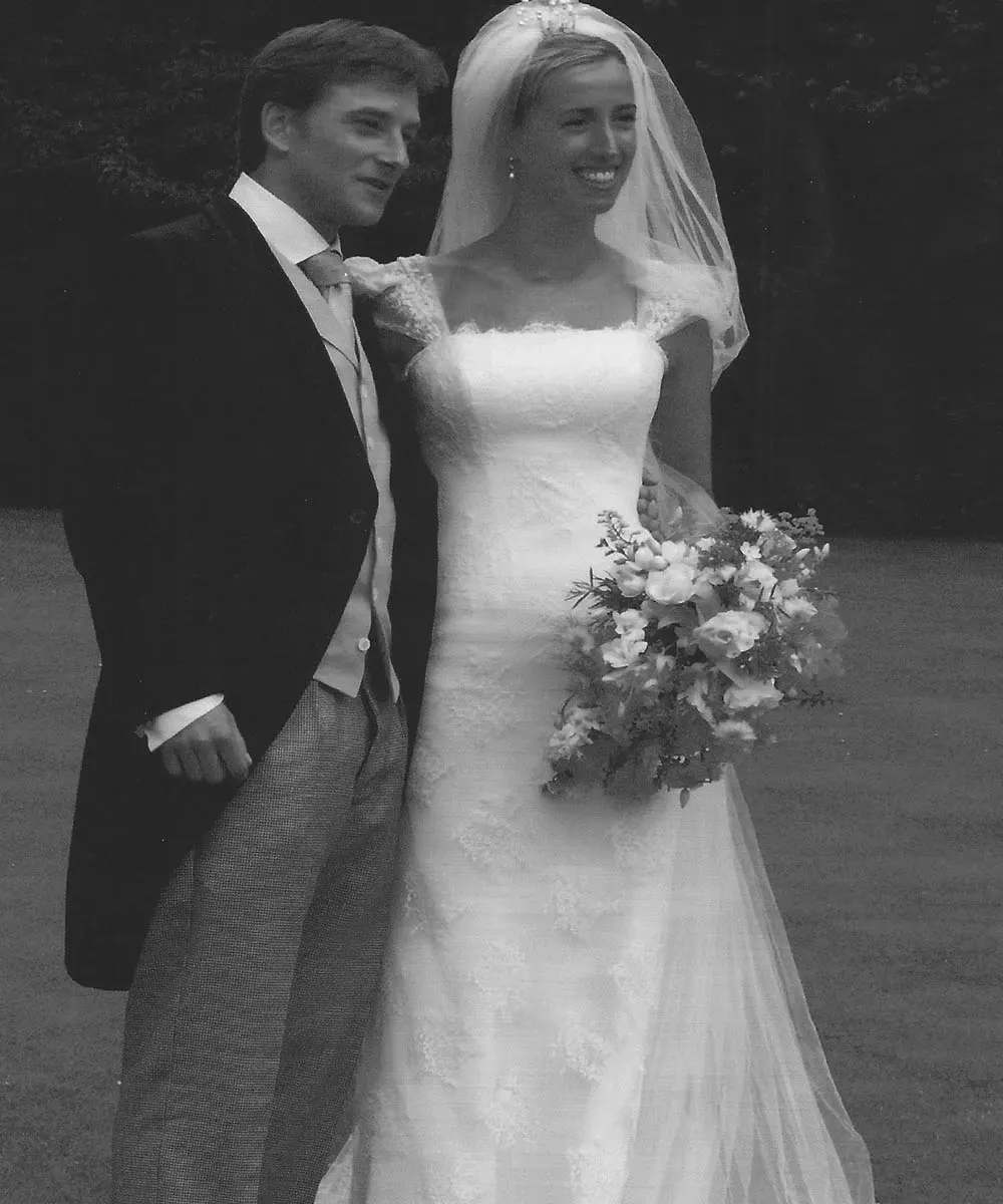 Sharon Cunningham Bride wedding dress
