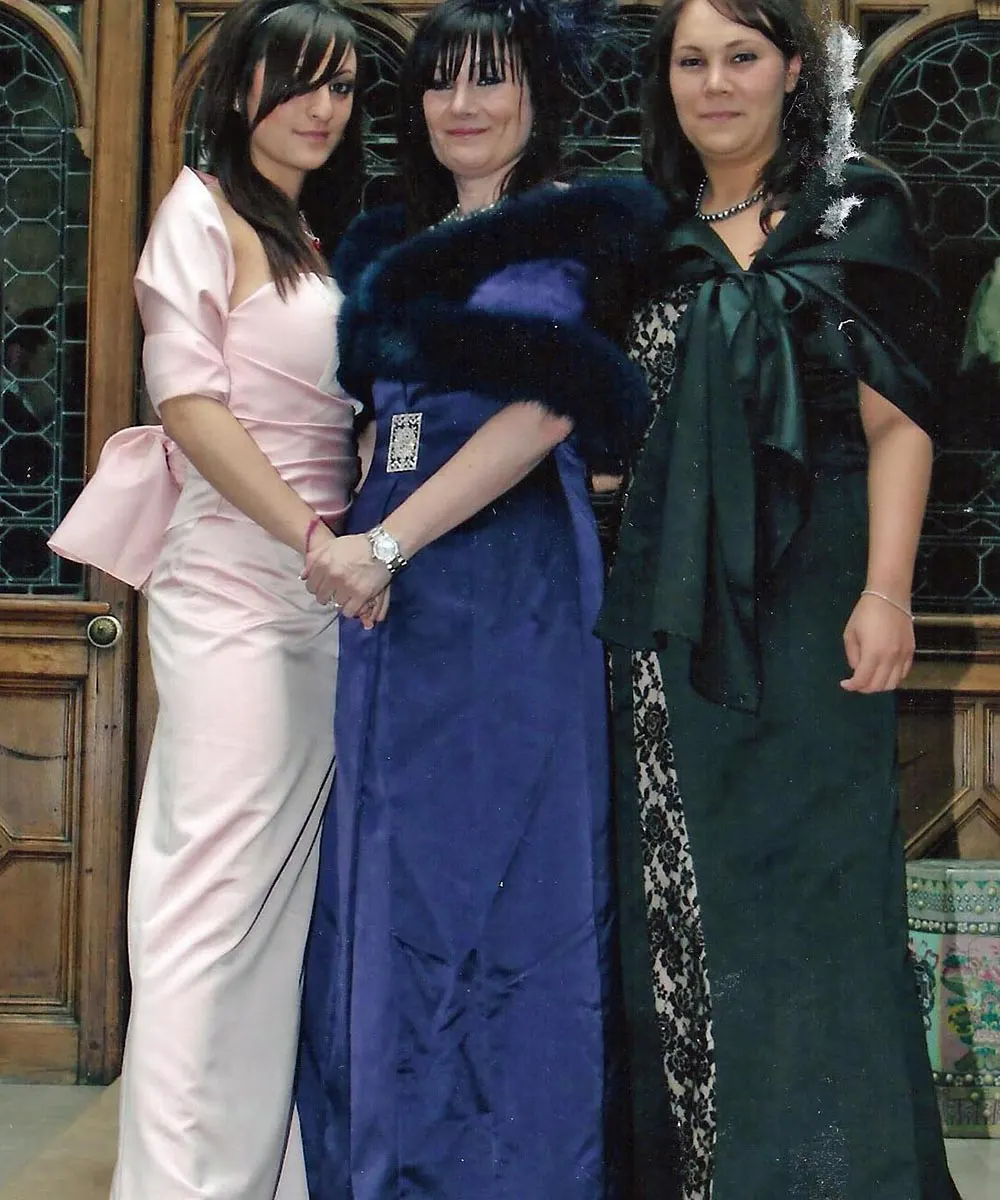 Sharon Cunningham Bride wedding dress