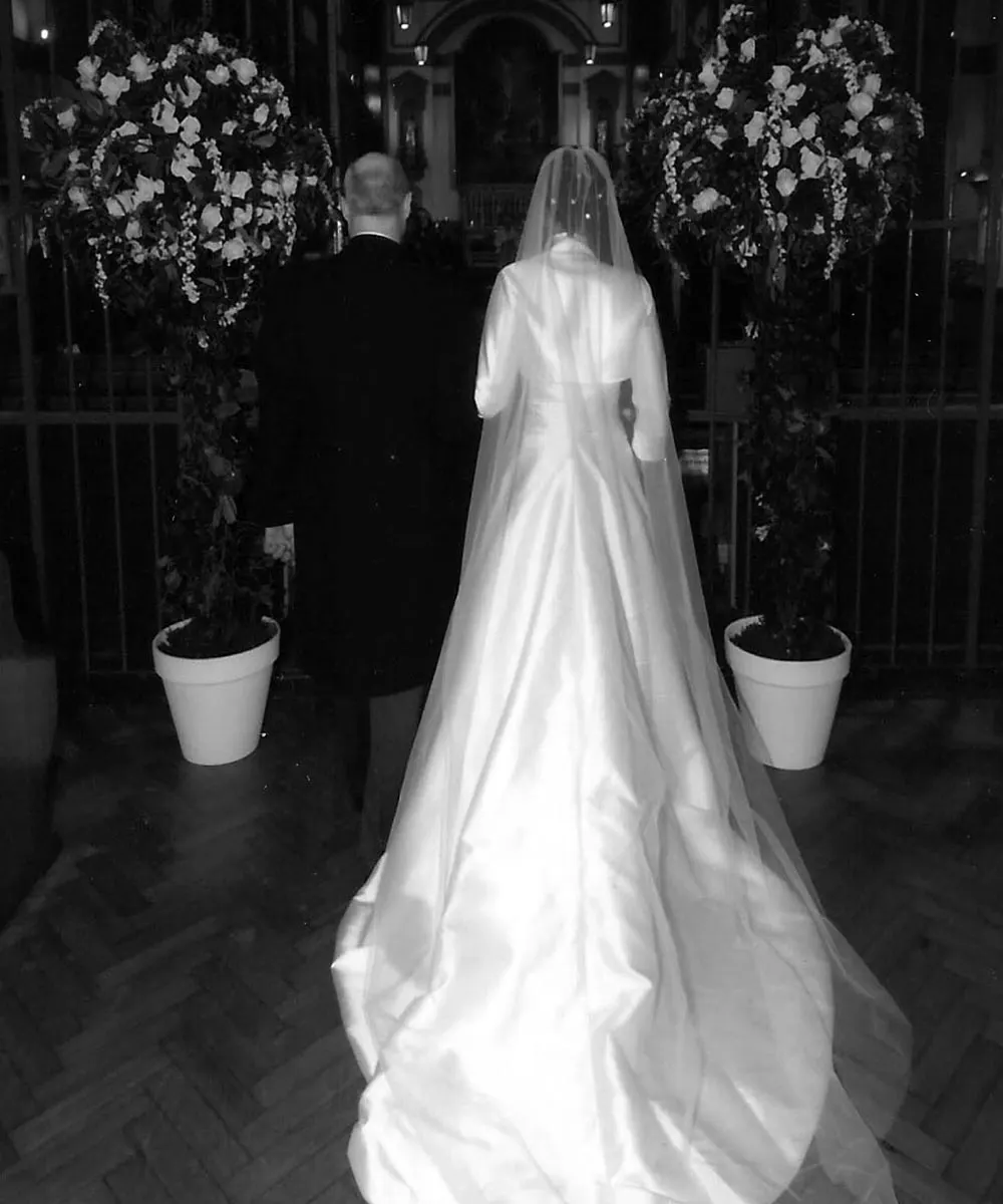 Sharon Cunningham Bride wedding dress