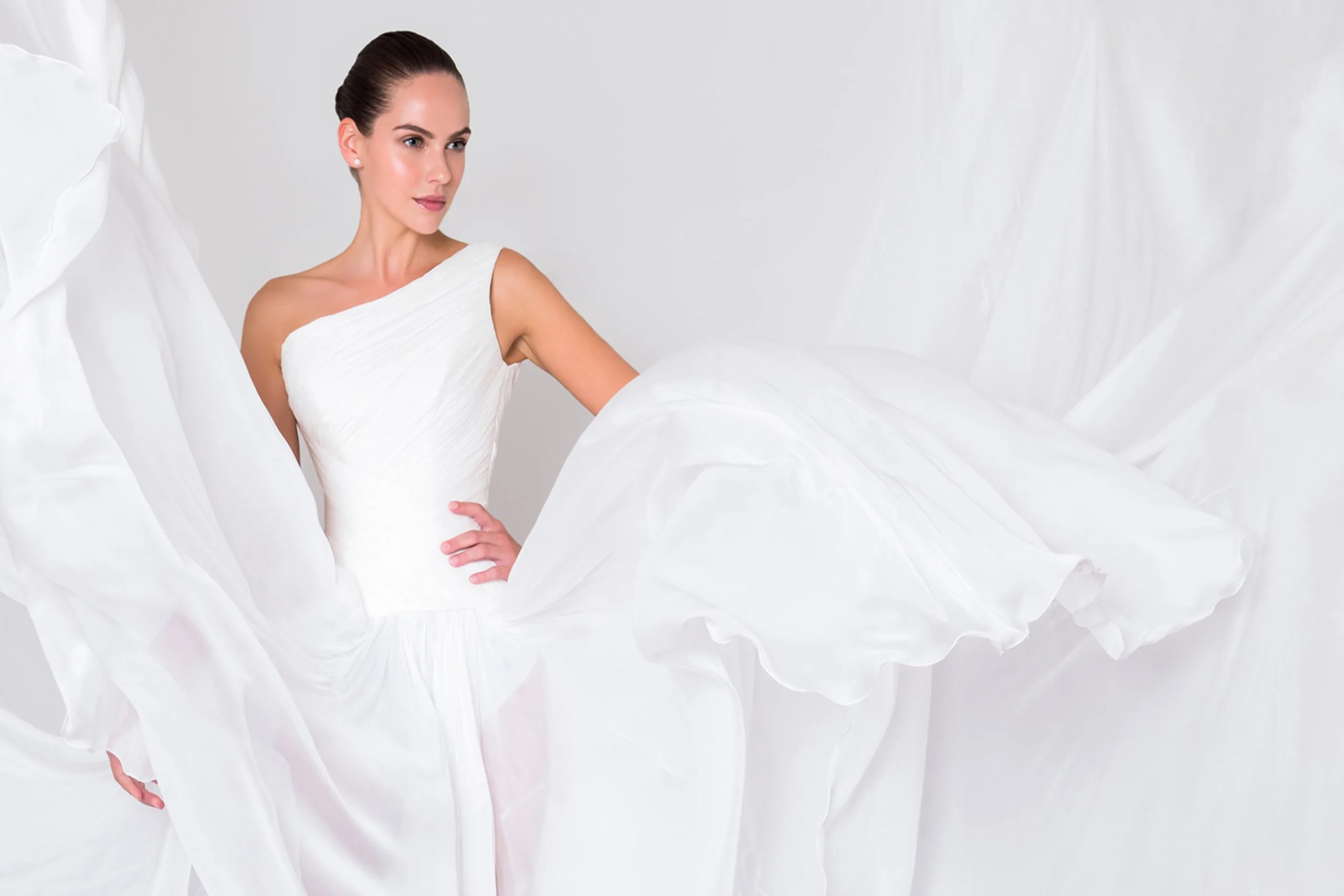 A Sharon Cunningham couture bridal gown