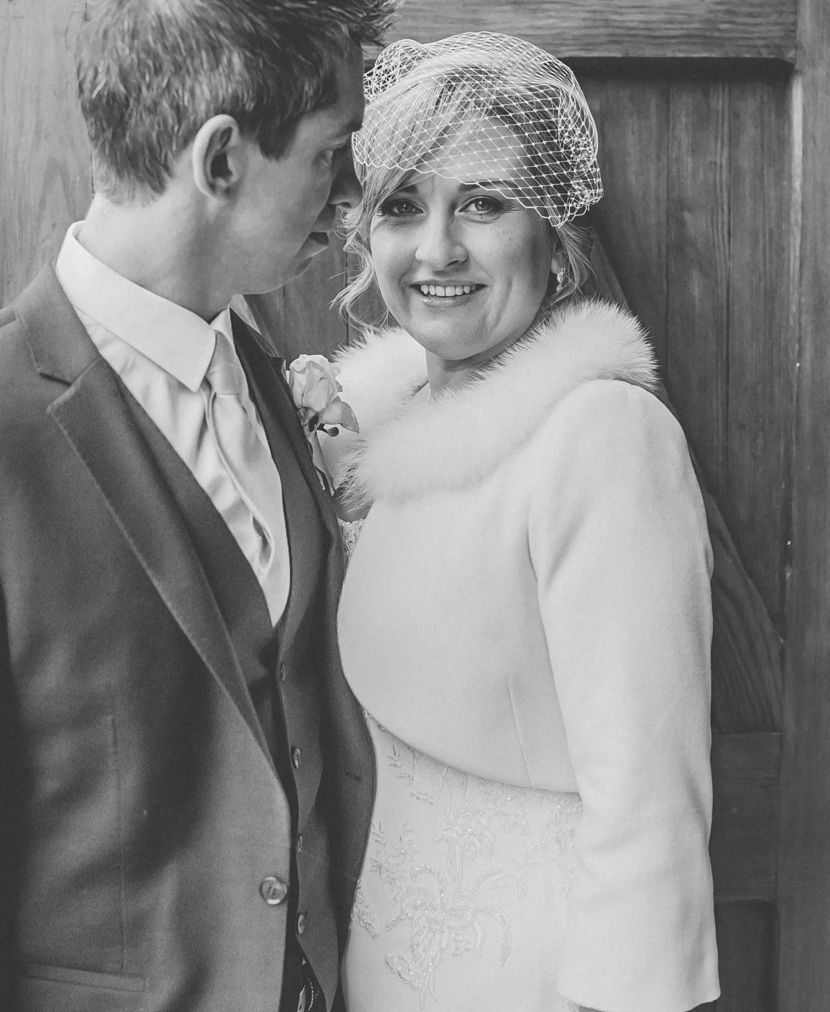 Real bride in a Sharon Cunningham gown