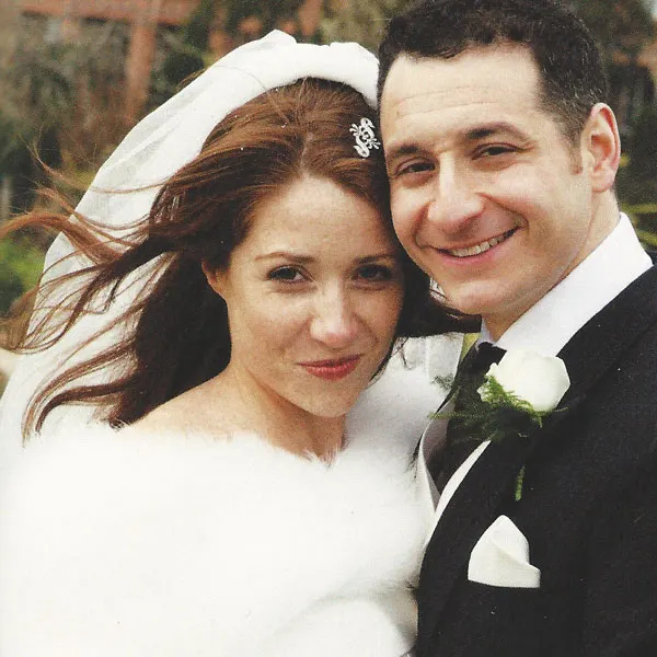 Real bride in a Sharon Cunningham gown